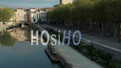 Narbonne City Hall And Cathedral - Video Drone Footage