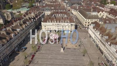 Aerial View Of Place Jeanne Hachette In Beauvais, Oise, France - Video Drone Footage