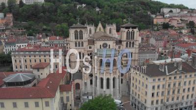 Cathédrale Saint Jean à Lyon - Vidéo Drone