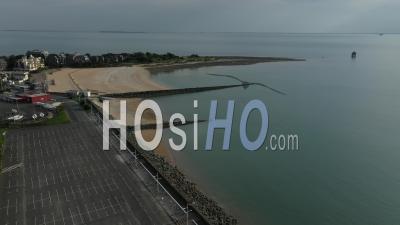 La Rochelle Beach Drone Point Of View During Covid-19 Outbreak