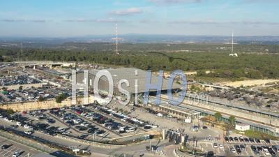 Tgv Station Of Aix-Les-Milles - Video Drone Footage