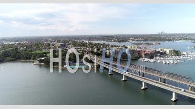 Iron Cove Bridge Aerial - Video Drone Footage