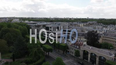 Boulevard Bertrand At Caen, And Desert Street During Lockdown Due To Covid-19 - Video Drone Footage