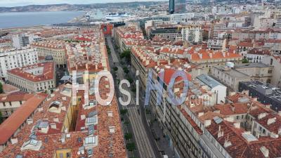 Streets On Labor Day May 1st 2020 In Marseille City At Day 46 Of Covid-19 Lockdown, France - Video Drone Footage