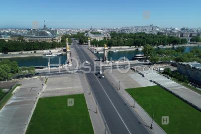 Aerial View Alexander 3 Bridge In Paris, France - Aerial Photography - Aerial Photography