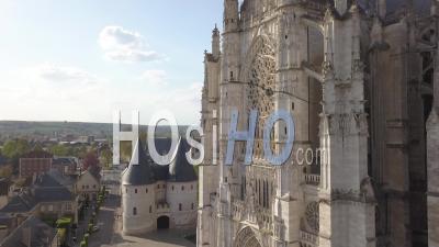 Saint-Pierre Cathedral Of Beauvais, France - Video Drone Footage