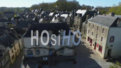 Rochefort-En-Terre At Day 19 Of Covid-19 Lockdown, Morbihan, Brittany, France - Video Drone Footage