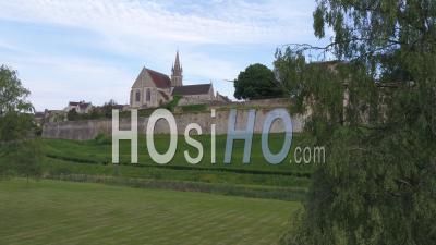 Saint Denis Church At Crepy-En-Valois - Video Drone Footage