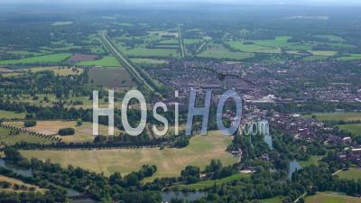 Panoramic View Of Windsor Castle, Windsor And Eton, Berkshire, Filmed By Helicopter