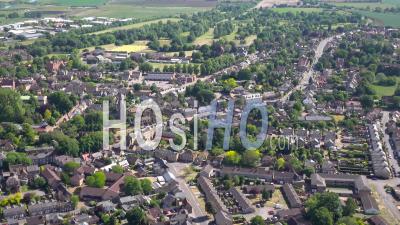 Ely Cathedral And Town Centre, Ely, Filmed From Aircraft