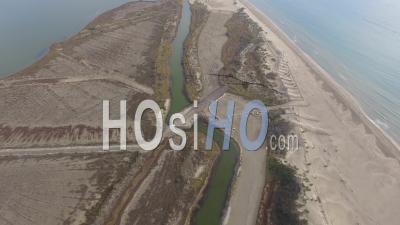 Plage De L'espiguette Beach, Aerial Video Drone Footage