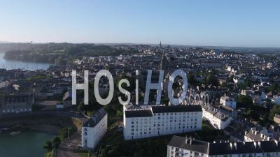 The City Of Douarnenez By Drone, Finistere, Bretagne, France