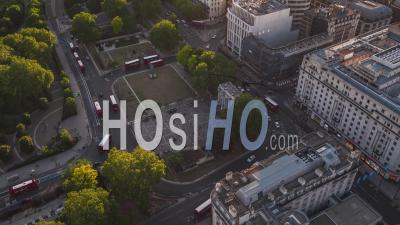 Establishing Aerial View Of London Uk, Marble Arch, United Kingdom - Video Drone Footage