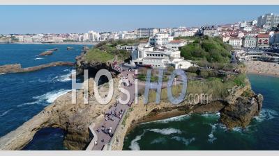 Aerial View Of Biarritz - Video Drone Footage
