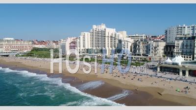 Aerial View Of Biarritz - Video Drone Footage