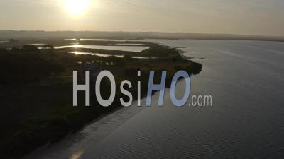 Drone De Paysage De La Péninsule De Pen Brons 4k Footage En Loire Atlantique France