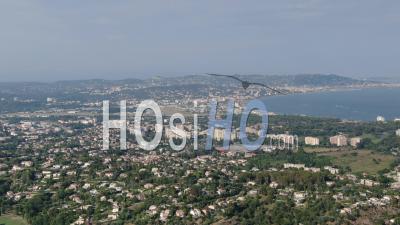 Panoramic View Of The Bay Of Cannes, Mandelieu-La-Napoule And Theoule-Sur-Mer Seen By Drone