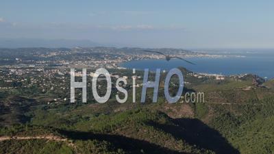Panoramic View Of The Bay Of Cannes, Mandelieu-La-Napoule And Theoule-Sur-Mer Seen By Drone