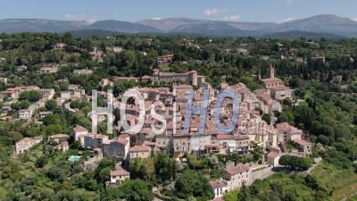 Aerial Footage Of Fayence, Provencal Village, Var, Seen By Drone