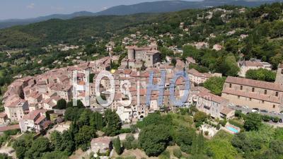 Aerial Footage Of Fayence, Provencal Village, Var, Seen By Drone