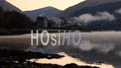 Scotland Timelapse Of Dunderave Castle Situated On The Coastline Of Loch Fyne In Argyll And Bute, Highlands Of Scotland - Wide Time Lapse Shot