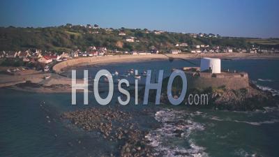 Fort Grey, Guernsey, Channel Islands, Uk. Aerial Drone View