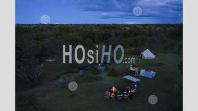 Camping At El Karama Eco Lodge, Laikipia County, Kenya - Aerial Photography