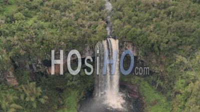 Chania Waterfall In Aberdare National Park, Kenya, Africa. Aerial Drone View
