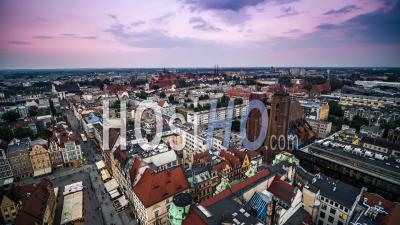 Hôtel De Ville, Ratusz, Vieille Ville, Stare Miasto, Wroclaw Vidéo Drone