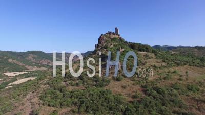 Chateau De Malavieille Ruins, Video Drone Footage