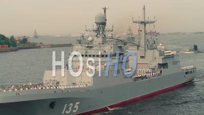 Warships Of The Russian Army, Aerial View - Video Drone Footage
