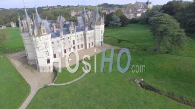 Chateau Of Chanzeaux, Loire Valley, France – Aerial Video Drone Footage 