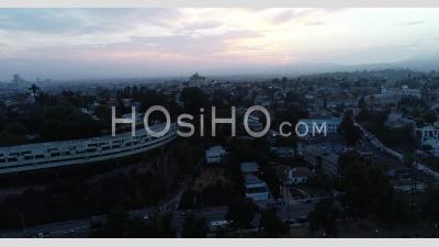 Drone View Of La At Dawn