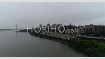 New York City On Overcast Day. - Video Drone Footage