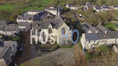 Béhuard, His Ordeal And The Chapel Of Our Lady Of Béhuard - Video Drone Footage