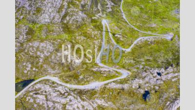 Aerial View Of Bealach Na Ba Pass On Applecross Peninsula In Wester Ross, Scotland, Uk - Aerial Photography