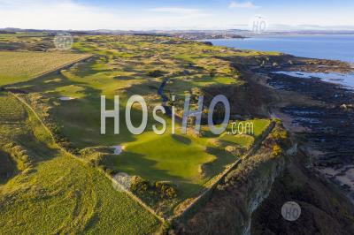 Aerial View Of The Castle Course Golf Links Outside St Andrews In Fife, Scotland, Uk - Aerial Photography