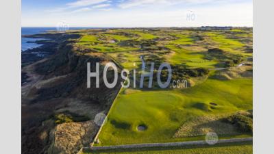Aerial View Of Fairmont St Andrews Links Golf Course Outside St Andrews In Fife, Scotland, Uk - Aerial Photography
