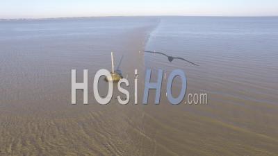 Passage Du Gois High Tide Bellevue Side - Video Drone Footage