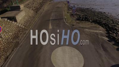 Passage Du Gois High Tide Side Noirmoutier - Video Drone Footage