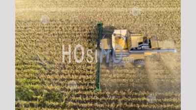 Ohio Corn Harvest - Aerial Photography