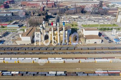 Csx Rail Yard And Ford Rouge Complex - Aerial Photography
