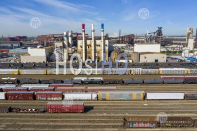 Csx Rail Yard And Ford Rouge Complex - Aerial Photography