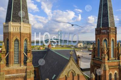 Ste. Anne De Detroit Catholic Church - Aerial Photography