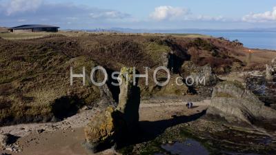 Aerial Footage Of Golf Course In St Andrews, Scotland, Uk - Video Drone Footage