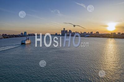 Detroit Princess Riverboat - Aerial Photography