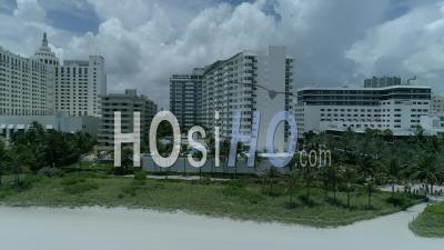 Miami Beach, South Beach - Vidéo Prise Par Drone