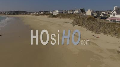 Audierne, Beach And Estuary Goyen River - Video Drone Footage