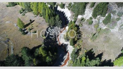 Rhuilles Iron Mineral Springs, Piemont, Italy, Viewed From Drone