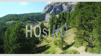 Alp Clot La Font, High-Alps, France, Viewed From Drone,